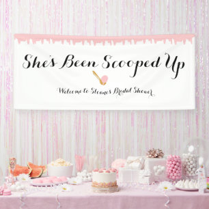 Banderoles Crème glacée fraise Accueil social Vinyl Banner