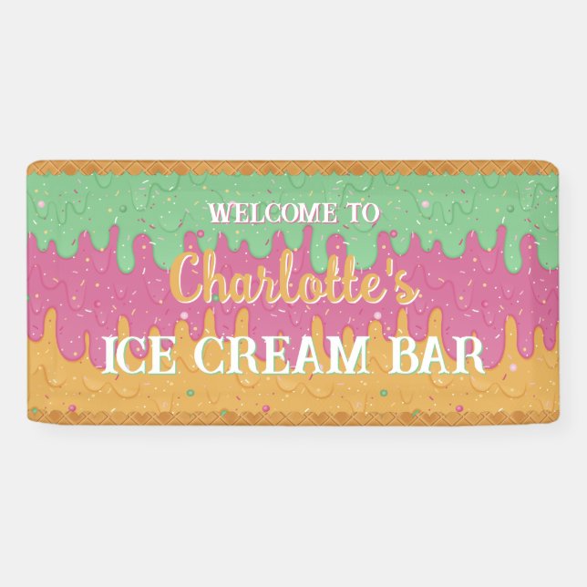 Banderoles Crème Glacée Rainbow Sherbet (Horizontal)