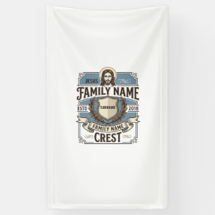 Banderoles Crête de nom de famille Jésus Crête de nom de fami