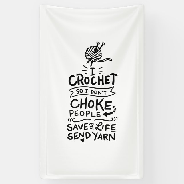 Banderoles Crocheter Crochet laine (Vertical)