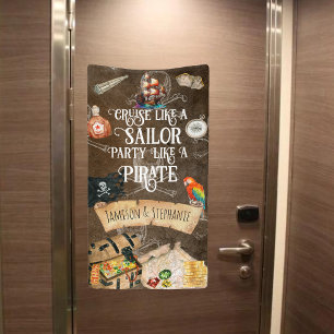 Banderoles Croisière Comme Un Marin Fête Comme Un Pirate Croi