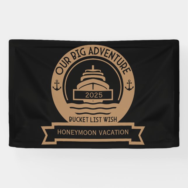 Banderoles Croisière lune de miel (Horizontal)