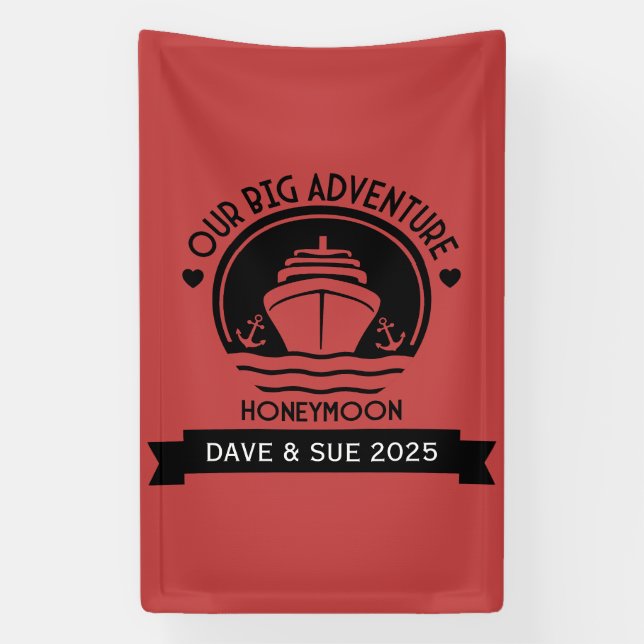 Banderoles Croisière lune de miel (Verticale)