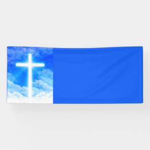 Banderoles Croix de lumière Jésus-Christ chrétien personnalis