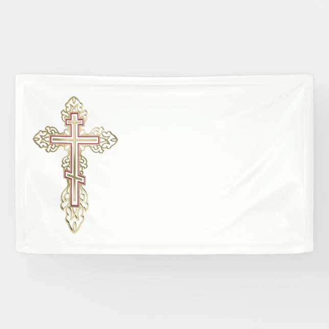 Banderoles Croix orthodoxe (Horizontal)