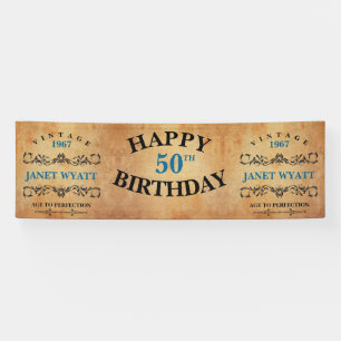 Banderoles Cru toute conception d'anniversaire d'âge
