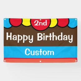 Banderoles Custom Happy 2e anniversaire