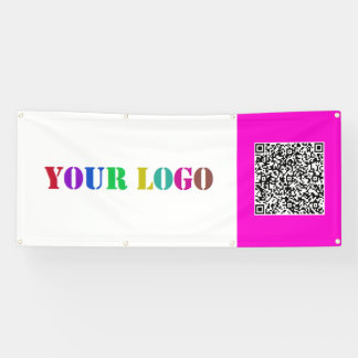 Banderoles Custom QR Code Business Logo Promotional Banner