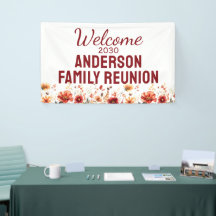 Custom Rustic Fall Floral Family Reunion Welcome 