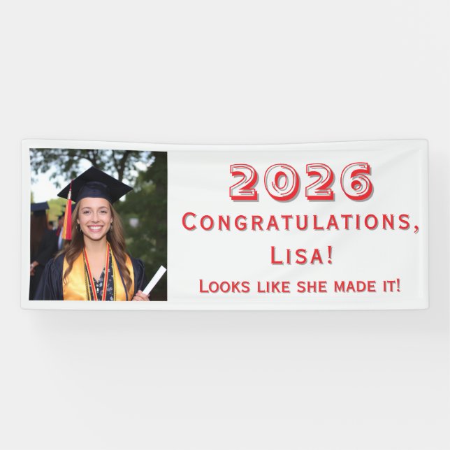 Banderoles Customizable Graduation  (Horizontal)