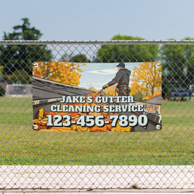 Banderoles Customize Home Gutter Cleaning Business Promo (Insitu)