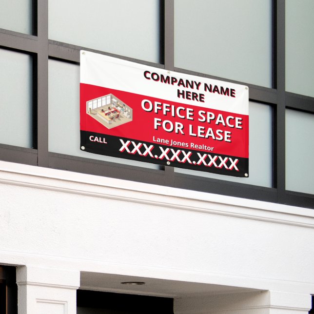 Banderoles Customize Retail Space For Lease Company Logo Buil (Bâtiment extérieur)