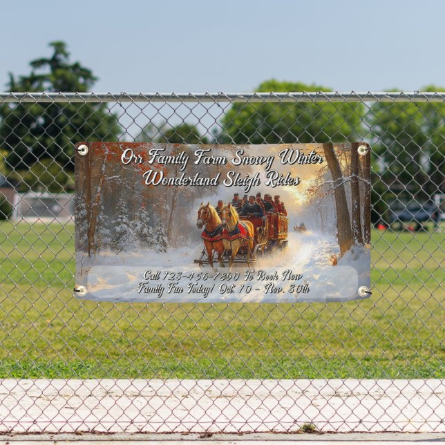 Banderoles Customize Winter Wonderland Snow Sleigh Ride Promo (Insitu)