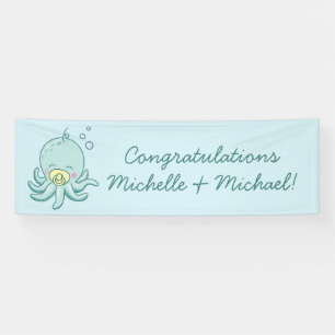Banderoles Cute Baby shower Octopus Kawaii