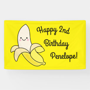 Banderoles Cute banana Anniversaire de enfant Kawaii