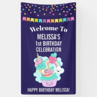 Cute Cupcake et Joyeuse crème glacée Anniversaire