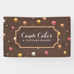 Banderoles Cute Cupcakes boulangerie Motif Brown