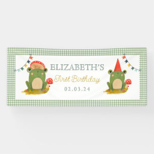 Banderoles Cute Frog casquette rouge