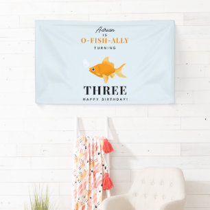 Banderoles Cute Goldfish Anniversaire de enfant de natation