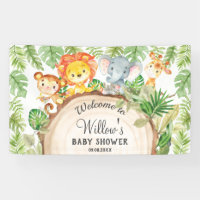 Cute Jungle Animaux Anniversaire Baby shower Bienv