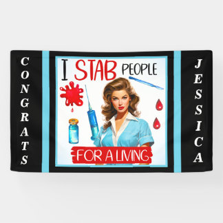 Banderoles Cute Nostalgale Infirmière Pinup _ Pour vivre