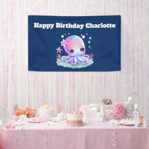 Banderoles Cute Octopus Sea Creatday