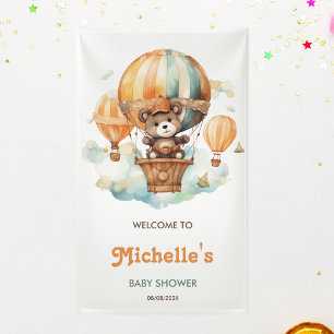 Banderoles Cute Ours Ours Ours Bois Balloon Aquarelle Animaux