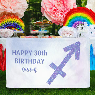 Banderoles Cute Sagittarius Custom Purple Anniversaire
