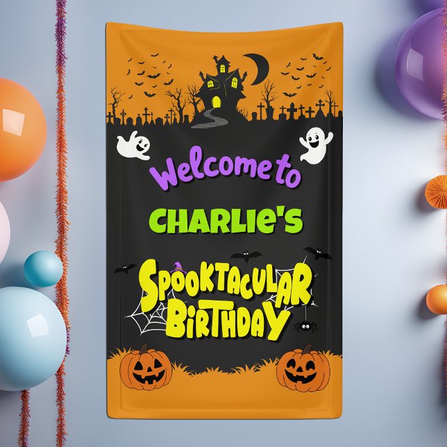 Banderoles Cute Spooktacular Halloween Fun Birthday Welcome (Créateur téléchargé)