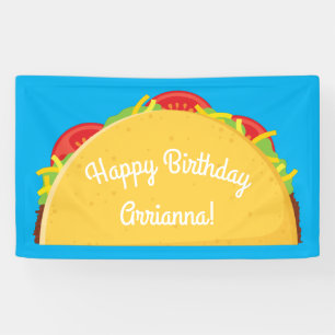 Banderoles Cute Taco Enfants 1er anniversaire fête Nourriture
