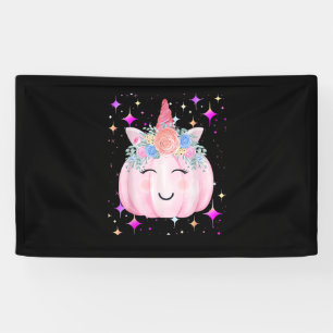 Banderoles Cute Unicorn Citrouille Halloween Filles Enfants F