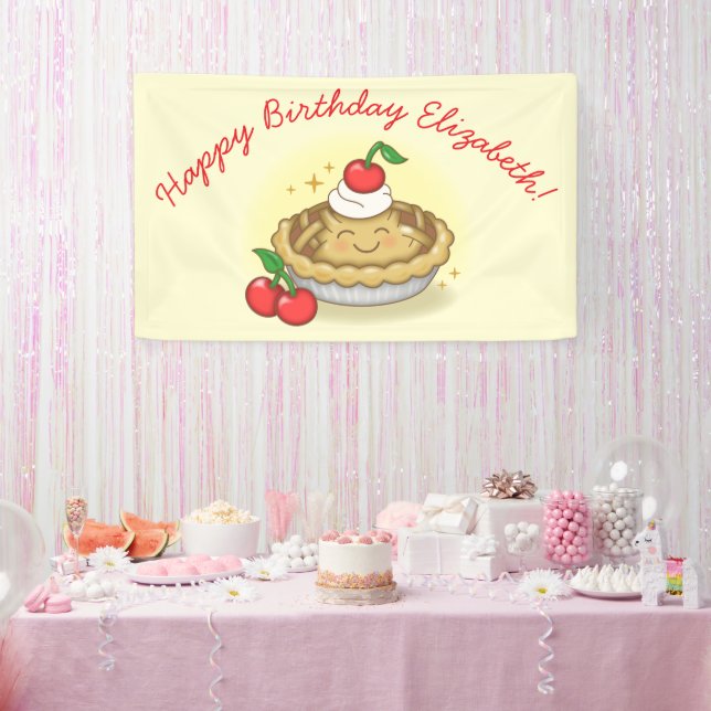Banderoles Cutie Pie Anniversaire Fête Enfants Cherry (Fête)