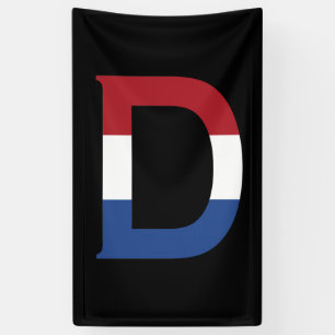 Banderoles D Monogramme superposé sur l'indicateur NLD sur bk