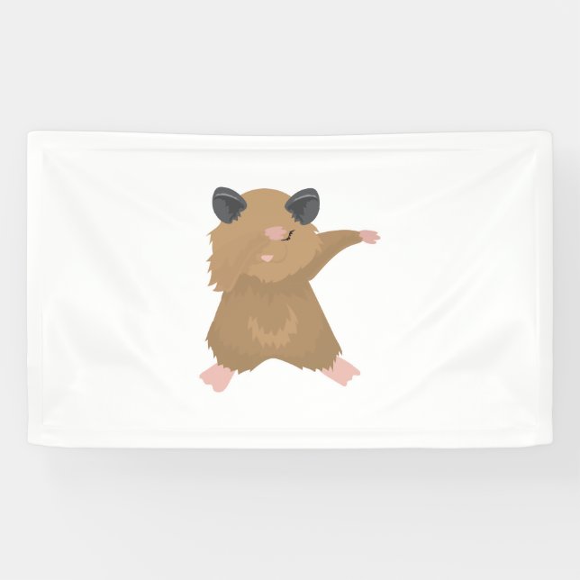 Banderoles Dabbing Hamster Dance Funny Dab Dance Gidei Idée (Horizontal)