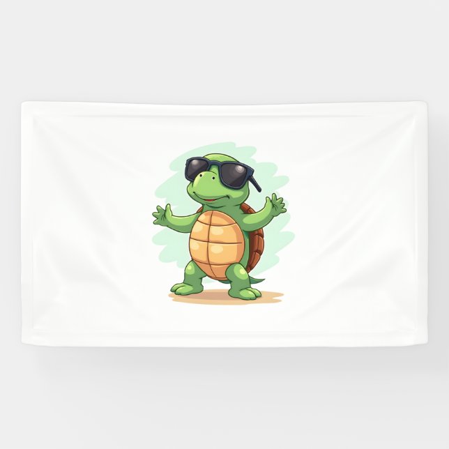 Banderoles Dabbing Sea Turtle Amoureux des animaux Sauvez Les (Horizontal)