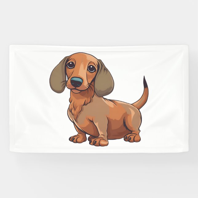 Banderoles Dachshund Chien mignonne (Horizontal)