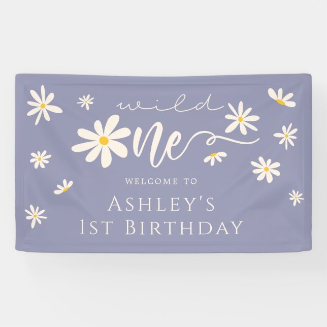 Banderoles Daisy Purple Wild Une 1ère Affiche de bienvenue d' (Horizontal)