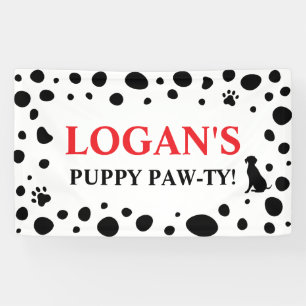 Banderoles Dalmatie Spots Chien Joyeux anniversaire