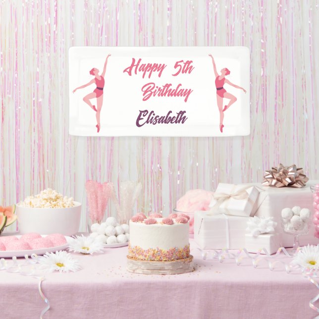 Banderoles Danse ballerine personnalisation Joyeux anniversai (Fête)
