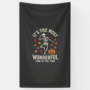 Banderoles Danse de squelette de Halloween Citrouille Automne
