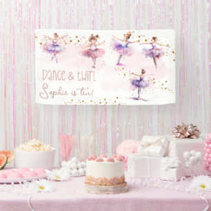 Banderoles Danse et ballerine tourbillon anniversaire