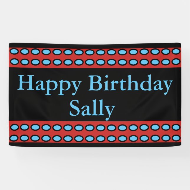Banderoles De "coutume de sortie joyeux anniversaire (Horizontal)