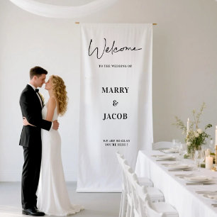 Banderoles Décoration de mariage personnalisée Bienvenue à la