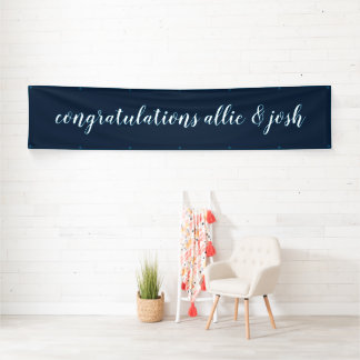 Banderoles Décoration murale fiançailles sur mesure imprimée