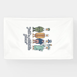 Banderoles Défilé d'oies patriotiques Vintage Vector Shirt_1