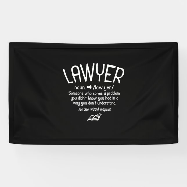 Banderoles Définition drôle de l'avocat (Horizontal)