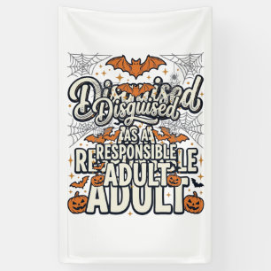 Banderoles Déguisé en vecteur Halloween d'adulte responsable