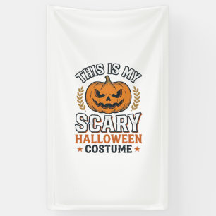Banderoles Déguisement Halloween Épouvantable Citrouille Vect
