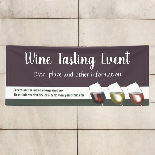 Banderoles Dégustation de vin ou événement vinicole (Créateur téléchargé)