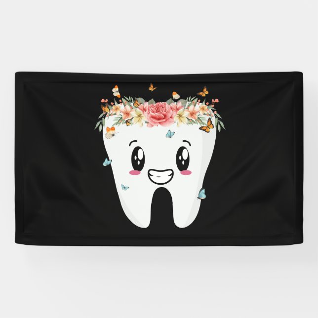 Banderoles Dentist Dental Assistant Oral Hygienist Tooth (Horizontal)
